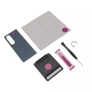 Задняя стеклянная крышка для телефона Galaxy Z Fold 4 5G, задняя крышка, замена заднего стекла с клеем и синий