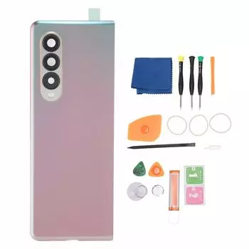 Задняя стеклянная крышка корпуса для Galaxy Z Fold 3 5G F926 с предустановленной лентой для объектива камеры и
