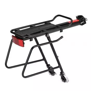 Задняя стойка для велосипеда. Быстросъемные складные широкие крылья из алюминиевого сплава. Подходит для большинства велосипедов диаметром 24–29 дюймов, весом 50 кг. чёрный