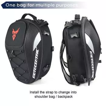 Задняя сумка для мотоцикла, сумка на заднее сиденье, сумка для хвоста, многофункциональный рюкзак на плечо, рюкзак для шлема синий