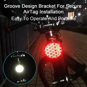 Задняя светоотражающая доска, стойка для горного велосипеда для AirTag, хвостовая защитная сигнальная лампа, велосипедный велосипед, задний отражатель, аксессуары для велосипеда чёрный/белый