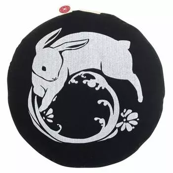 Zafu Подушка Zafu для дзадзэн и напечатанная дзафу из комбинезона с липким слоем № 017 Кролик и с ручками [Edoten] йога, узор, высокое качество