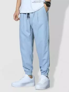 ZAFUL Брюки-джоггеры с завязками на карманах M синий