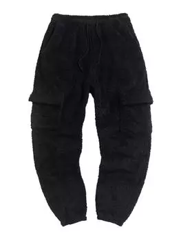 ZAFUL Пушистые брюки-джоггеры с карманным дизайном S чёрный