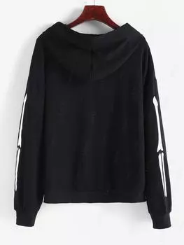 ZAFUL Толстовка с принтом скелета на Хэллоуин S чёрный