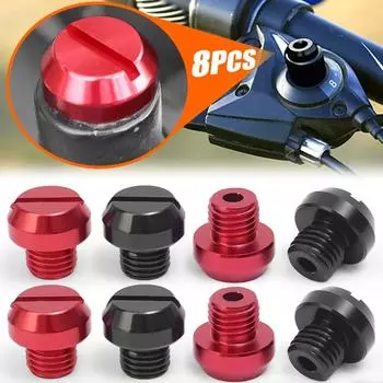 Заглушка для отверстия для зеркала мотоцикла, алюминиевый сплав, зеркало заднего вида мотоцикла, винт для отверстия M10 M8, декоративная крышка для винта скутера
