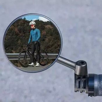 Заглушка на руль велосипеда Зеркало заднего вида Регулируемый руль велосипеда Антибликовое зеркало Складной велосипед чёрный