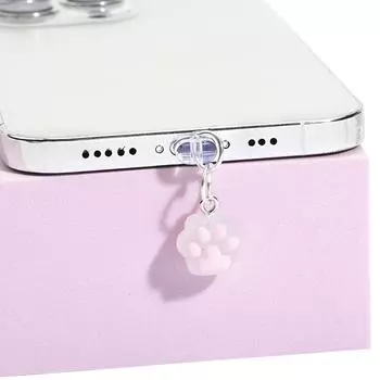 Заглушка от пыли для телефона, милый кошачий коготь, аксессуар для телефона, подвеска, украшение для iPhone, интерфейс зарядки Type-C A4
