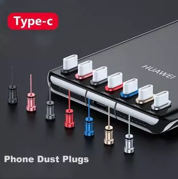 Заглушка типа C для защиты от пыли 3,5 мм для наушников, разъем для SIM-карты, USB-заглушка типа C для защиты от пыли для Samsung S10 S9 S8 Note 8 9 Huawei P10 P20 P30