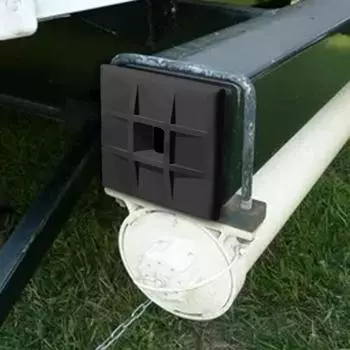 Заглушки бампера 4-дюймовые квадратные резиновые заглушки бампера Защитные колпачки для прицепа Крышка бампера для прицепа Квадратные запирающиеся заглушки для прицепа чёрный