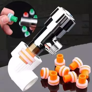 Заглушки для труб из ППР для кранов Герметичные прокладки для кранов Бесплатная лента Треугольный клапан Предотвращает капание Герметичное кольцо Силиконовые шайбы зелёный