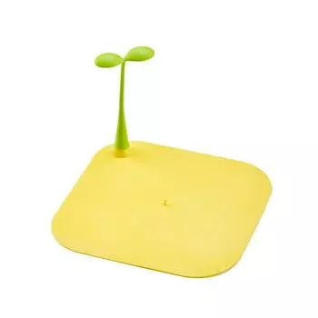 Заглушки Маленькие ростки травы Ростки канализационной фасоли Форма Дезодорирующий коврик Силиконовый коврик против насекомых и запаха Сливная крышка для пола Кухня Ванна жёлтый