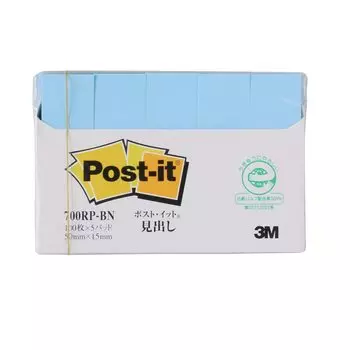 Заголовок заметки Синий 50 x 15 мм 100 листов x 5 книг Post-it 700RP-BN