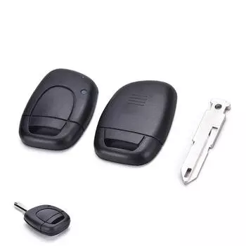 Заготовка для удаленного ключа, 1 кнопка, брелок, подходит для Renault Twingo Clio Kangoo Master чёрный