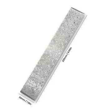 Заготовка из дамасской стали с узором, стальной резак, ковочные материалы эмбриона, закаленные, сглаженные для резака wave pattern