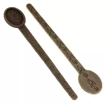 Заготовки Безель Античная Закладка Основа для Кабошона Бронзовая Закладка Линейка Зажим для Книги Школьные Принадлежности H