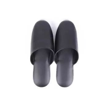 [ZAHADA] виниловые тапочки, 1 пара в комплекте, под кожу, тонкая подошва, коммерческие тапочки для гостей, размер L, 27 см, антибактериальная и дезодорирующая обработка