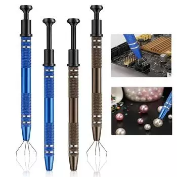 Захват электронных компонентов с четырьмя когтями IC Захват для чипов BGA Экстрактор Отвертка Подборщик Ручка для электронного ремонта Ручной инструмент