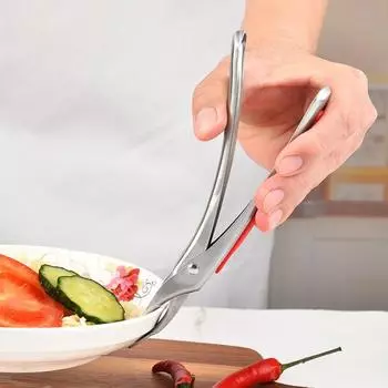 Захват для миски с нескользящей ручкой, термостойкий, противообжигающий, держатель для горячей чаши, зажим для сковороды, зажим для кухни, инструмент чёрный