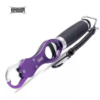 Захват для рыбы KINGDOM с чешуей, захват для рыбы 28 фунтов, изготовленный из коррозионностойкого алюминиевого сплава, с вращающейся и нескользящей ручкой