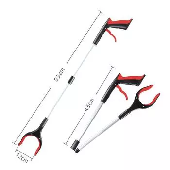 Захват для сбора мусора с вращающимся на 360 ° зажимом, 32-дюймовый легкий и прочный захват для пожилых людей, захват, инструмент для захвата пожилых людей оранжевый