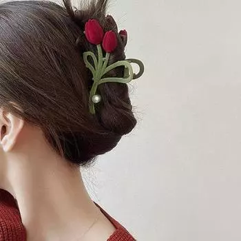 Захват для волос Красивый контрастный цвет Высококачественная женская заколка для волос Захват для волос Женский зажим для волос Инструмент для укладки волос Little Flower