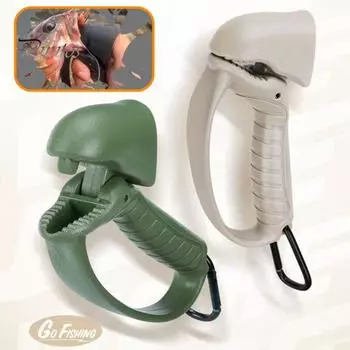 Захват для захвата рыбы с карабином и противоскользящей ручкой, легкий портативный захват для захвата рыбы, ручной зажим для контроля рыбы, плоскогубцы для ловли рыбы A