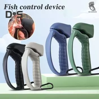 Захват для захвата рыбы с карабином и противоскользящей ручкой, легкий портативный захват для захвата рыбы, ручной зажим для контроля рыбы, плоскогубцы для ловли рыбы синий