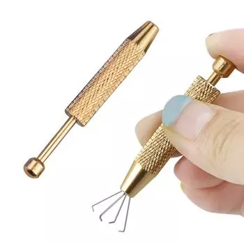 Захваты для электронных компонентов Четырехлапчатые захваты для стружки Экстракторы Съемники для винтов Ручной инструмент для ремонта электроники синий