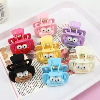 Захватывающая сосиска в виде рта, забавная мультяшная матовая женская заколка для волос, милая заколка для волос, заколка для хвостика для девочки чёрный