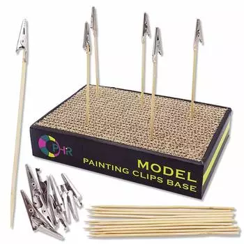 ZAIDEA Набор из 50 пластиковых палочек для рисования моделей, база для рисования фигурок, краска для аэрографа, картон