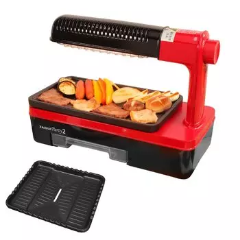 Zaigle Party2 Party 2 с широким 1-4 дымом и маслом брызг масло та же инфракрасная нагревательная пластина для гриля как угольный домашний гриль разогреваемый жареный верх и