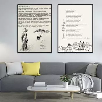 Зак Брайан «Страх и пятницы» поэма художественные принты минималистский настенный художественный холст живопись постер абстрактная картина комната домашний декор Куадрос 21x30cm No Framed
