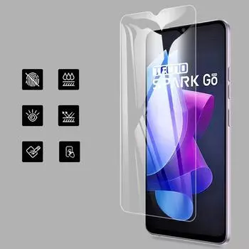 Закаленное HD стекло для Tecno Spark Go 2023, прозрачная защитная пленка для экрана, ультратонкая 2,5D защитная передняя пленка для TECNO Spark GO 2023 Tecno Spark Go 2023 чистый