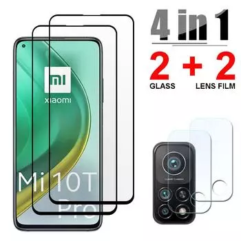Закаленное стекло 4 в 1 для Xiaomi Mi 10T Lite Mi 9 9T Pro CC9 10T, защитная пленка для объектива для экрана Xiaomi Mi 10T Pro, стекло Redmi 9 чистый