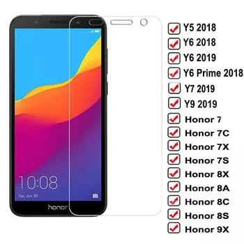 Закаленное стекло для HUAWEI Honor 7A 7C 6C 5A Pro Y5 Y6 II 2018 P9 Lite Защитная пленка для экрана Huawei P8 Lite (2016) прозрачный