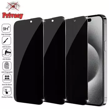 Закаленное стекло для конфиденциальности для iPhone 15Promax 15 Pro 15 Plus 14 Pro 14 Plus X XS XS Max 11 12 13 Mini XR 6S 7 8 Plus антишпионская защитная пленка для экрана Flim