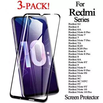 Закаленное стекло для Redmi Note 9t, 9t, 3 шт., защитная пленка для экрана, защитная пленка для Xiaomi Redmi Note 10, 9 Pro, Note10, Note9 Pocophone F2 Pro