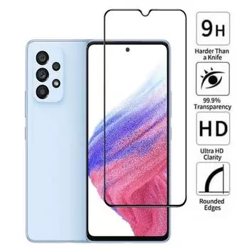 Закаленное стекло для Samsung Galaxy A53 A33 A73 5G Защитная пленка для экрана Защитное стекло для Samsung A23 A22 A22S A52S A13 A03 A03S переднее стекло Samsung Galaxy A52S 5G чёрный