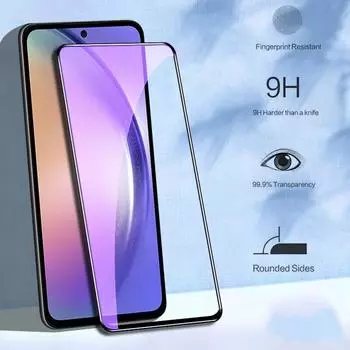 Закаленное стекло для Samsung Galaxy A54 A14 A34 5G, прозрачная защитная пленка с черным краем для Samsung A24 4G, защитная передняя пленка Samsung A34 чистый