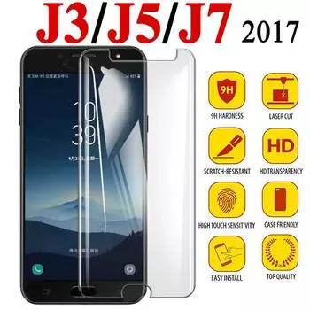 Закаленное стекло для Samsung Galaxy J3 J5 J7 2015 2016 J2017 J3 Pro J5 Pro J330 Защитная пленка для экрана J530 Samsung J3 2017 чистый