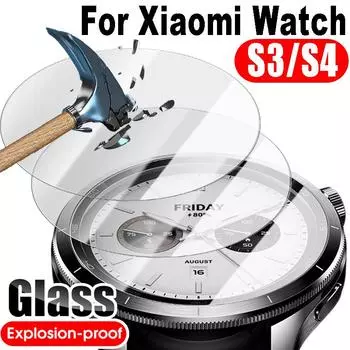 Закаленное стекло для смарт-часов Xiaomi Watch S4 S3 Защитные пленки для экрана Xiaomi Watch S3/4 Твердая защитная пленка 1Pcs