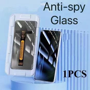Закаленное стекло для телефона OPPO Find X3 X5 X6 Pro Find X7 Ultra FindX7 Anti Glare Peep Easy Auto Installer Screen Protector For F21 Pro 5G чёрный