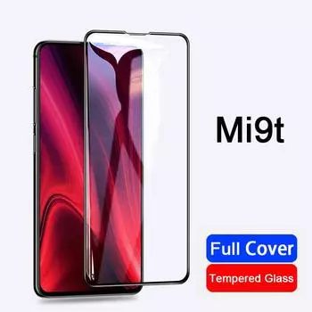 Закаленное стекло для телефона Xiaomi Redmi K20 Pro Mi9T Mi 9T Pro, защитная пленка для экрана с полным клеем XiaoMi Mi 9T чёрный