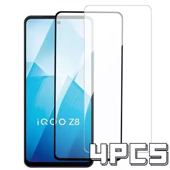 Закаленное стекло для Vivo IQOO Z8 Z8X Z7 Z7X, защитная пленка для экрана для IQOO Z8X IQOO Z7 IQOO Z7X, прозрачное стекло с черным краем IQOO Z8&1 Piece чистый