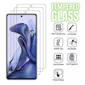 Закаленное стекло для Xiaomi Mi 11T Защитная пленка для экрана Xiaomi 11T Pro Защитное стекло для Xiaomi Mi 11T Pro Стеклянная пленка Xiomi 11 T 3 шт. 2 шт. 1 шт. Mi 11T (1Pcs) чистый