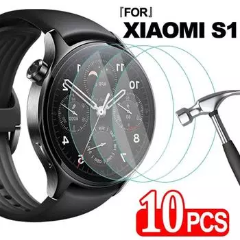 Закаленное стекло для Xiaomi S1/S1 Pro/S1 Active Cover HD Screen Protector Anti-scratch Film для Mi Watch S1 Pro Active Accessories 2PCS For Watch S1