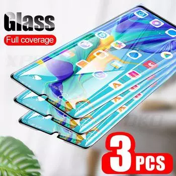 Закаленное стекло huawei P30 Lite P20 Pro P Smart Z 2019 Y5 Y6 Y7 Y9 Y5P Y6P Y7P Prime Защитная пленка для экрана Полное покрытие 3* Huawei Y9s чёрный