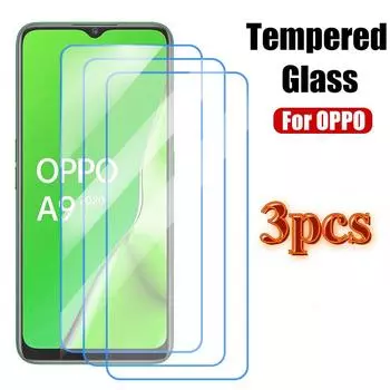 Закаленное стекло из 3 предметов для OPPO A74 A54 A72 5G A9 A5 2020, защитная пленка для экрана для OPPO A74 A53 A52, стекло For F21 Pro 5G чистый