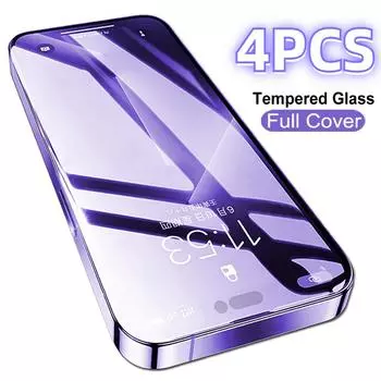 Закаленное стекло с полным покрытием для Apple iPhone 14 13 12 11 Pro Max, мини-защитная пленка для экрана iPhone X XR XS Max 7 8 Plus SE Glas Film For iPhone XR